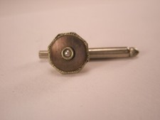 SINGLE 1 5/16" Gray Octagon Mother of Pearl Vintage Formal Tux Shirt Stud c160
