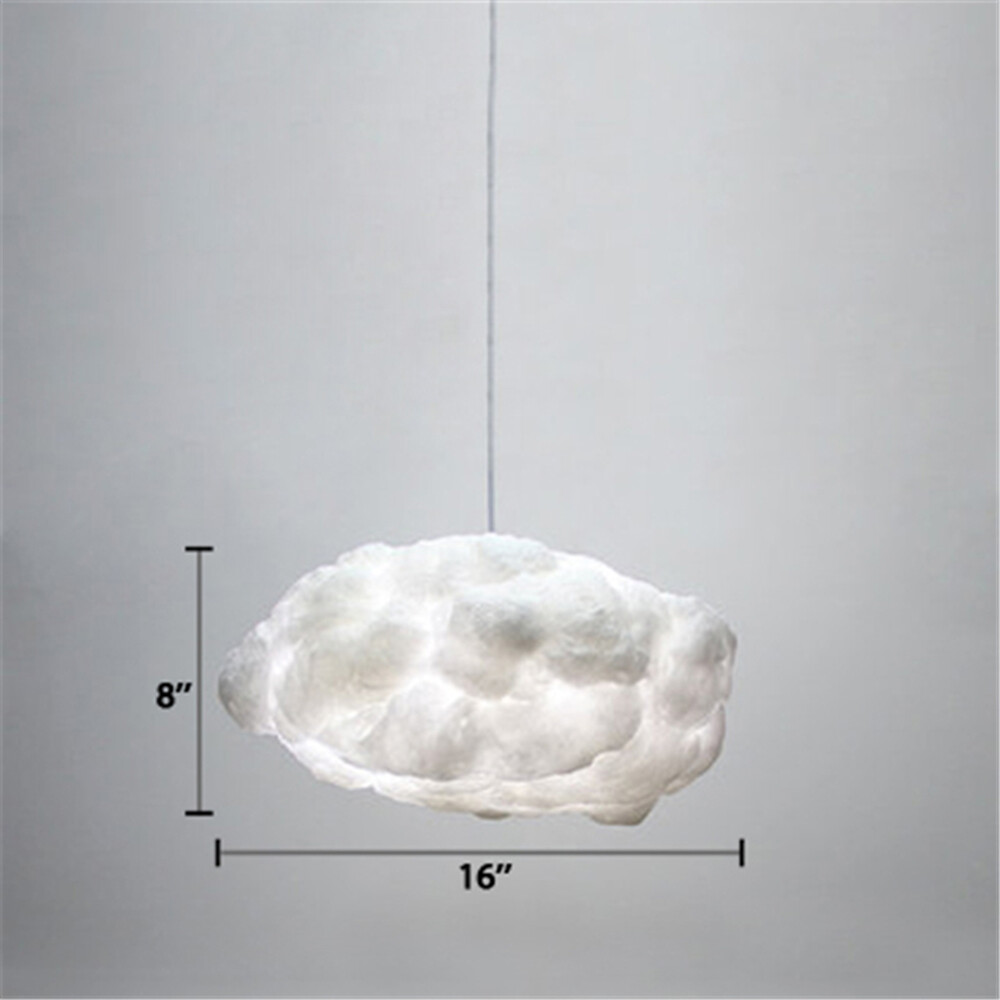Stylish Cotton Semi Flush Mount Cloud Pendant Light for Cafe-image