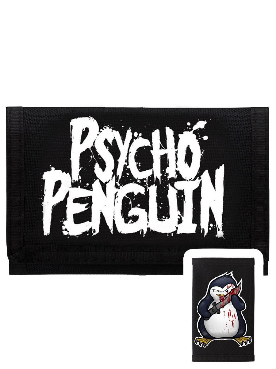 Psycho Penguin Wallet Ripper Black 8x13cm