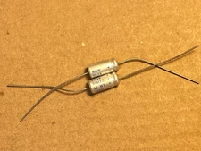 2 NOS 1971 Cornell-Dubilier 50 uf 16v Axial tube amp capacitors TESTED (Qty)