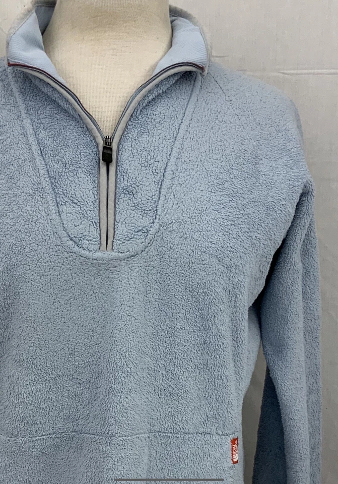 Pullover polar The North Face M mujer azul claro 1/4 cremallera excelente YGI Q1-248 Foto 3 de 4