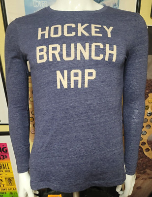 Roots Canada Retro Hockey Brunch Nap Long Sleeve T Shirt Small Nice
