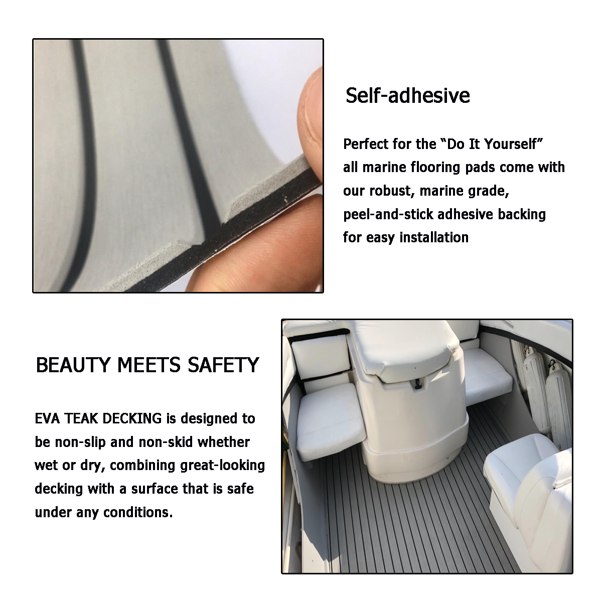 90x240cm EVA Foam Boat Flooring Pad Faux Teak Marine Yacht Decking