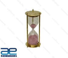 New 3 Minute Sand Timer Sand Glass Brass Nautical Decor ECs