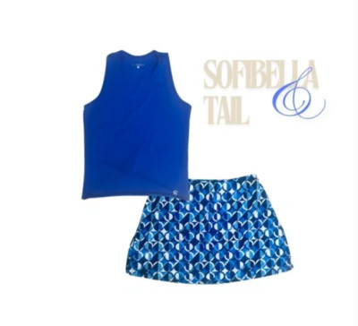 Tail Tennis/Pickleball skirt and Sofibella matching top -set of 2