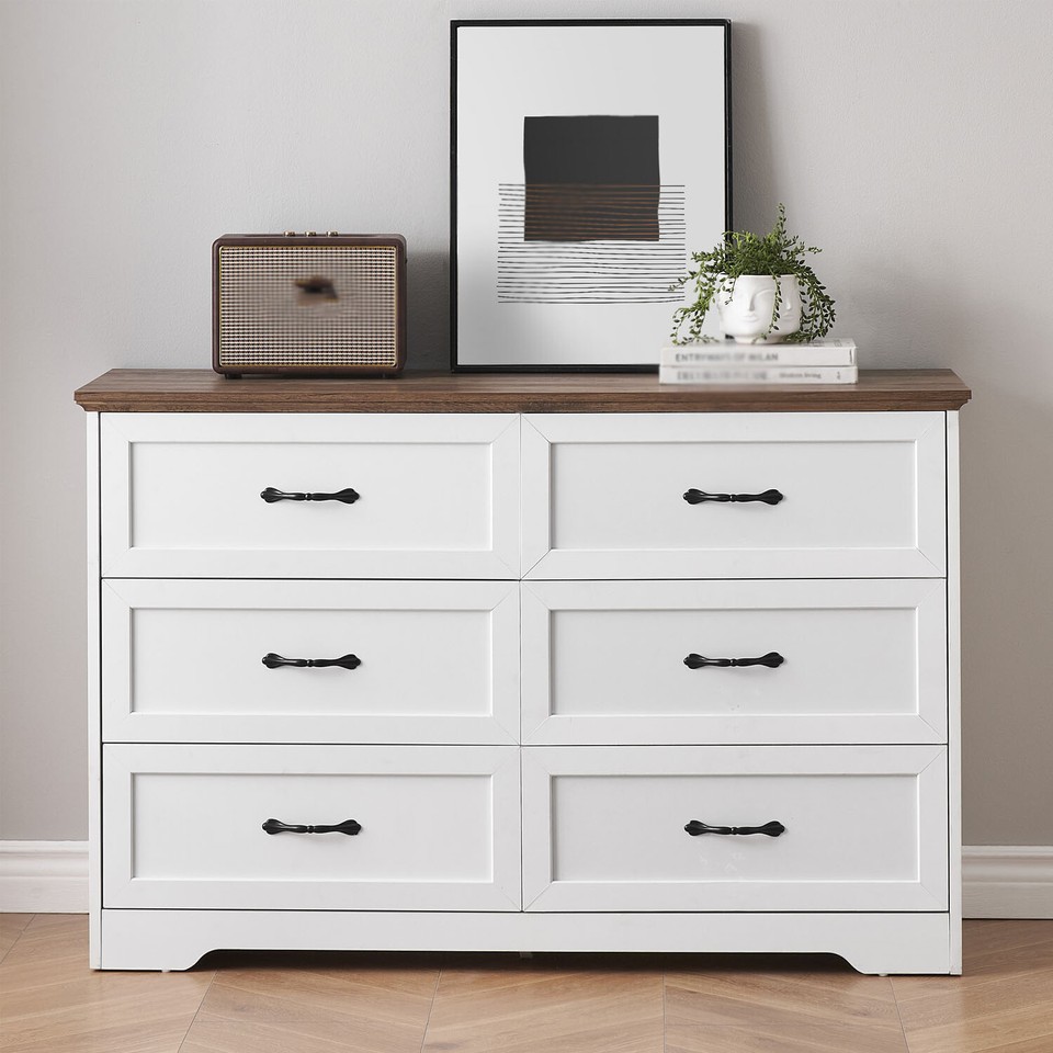 5/6 Drawers Dresser Wooden Storage Dressers Chests of Drawers for ...