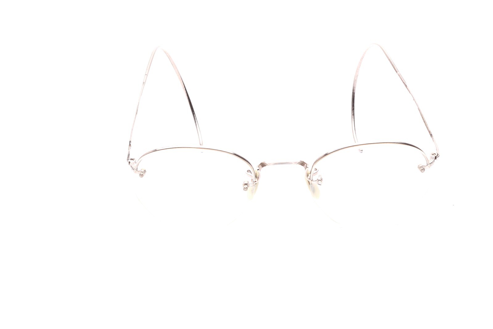 Брилле Фассунг Винтажный металлический панто-никелевый футляр из стекловолокна Musterverglast D11