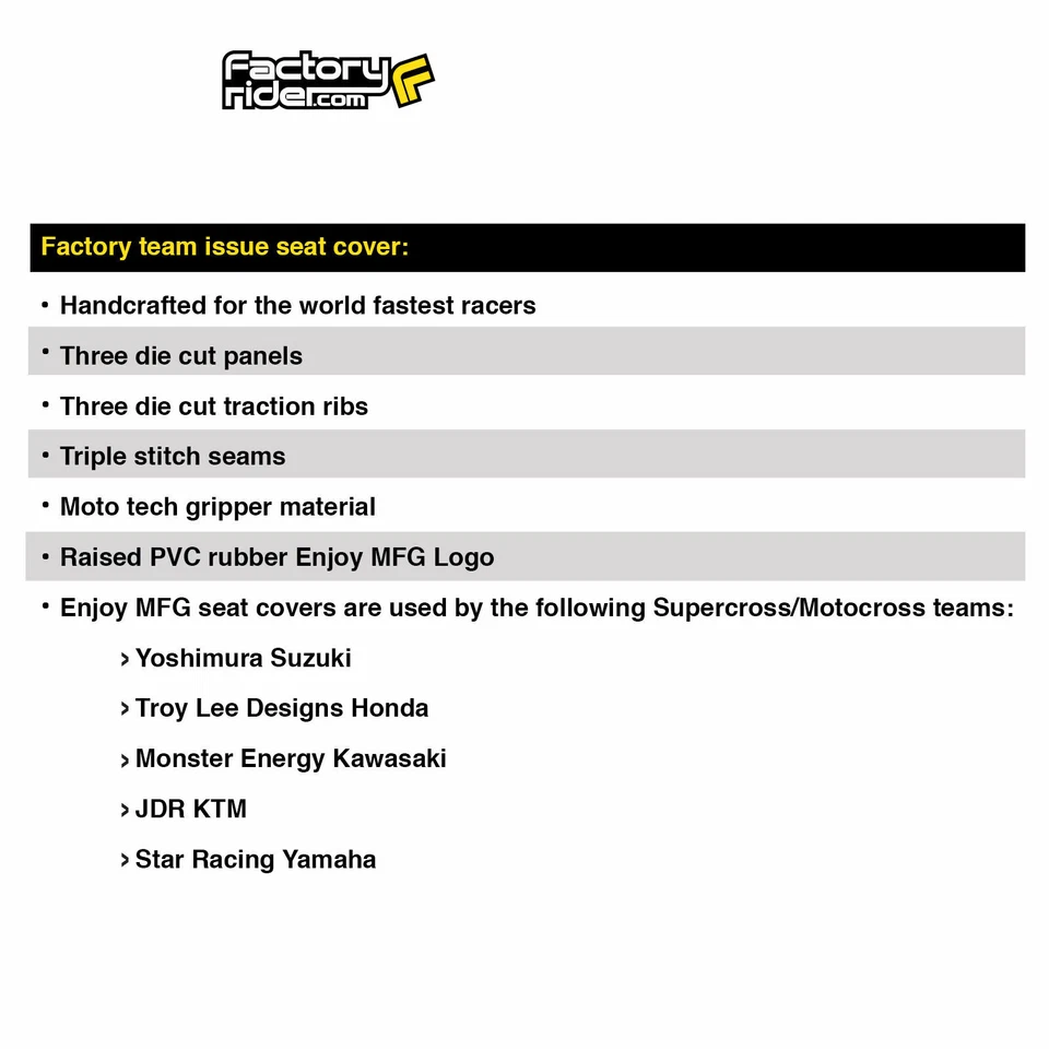 Cubierta de asiento Kawasaki KLR 250 1978-2005 de Enjoy MFG pinza totalmente negra #314 Foto 4 de 4