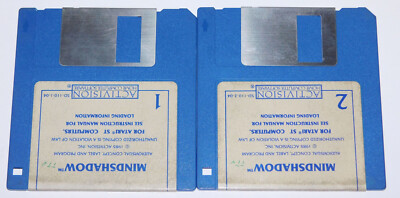 Mindshadow Activision Game Game Atari ST 2x 3.5'' DD Floppy Disk