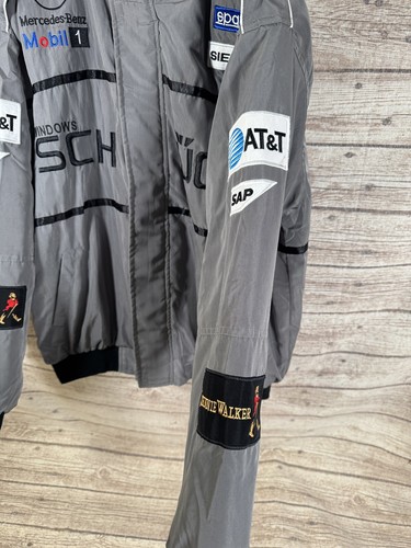 Genuine Vintage Mercedes Bomber Jacket L Ex Cond. Grey, Early Y2K. - Picture 4 of 6