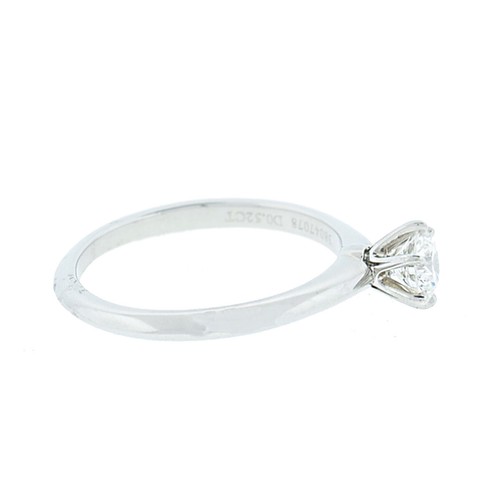 Tiffany & Co. Platino Redondo Anillo Solitario Diamante de Compromiso - Imagen 2 de 7