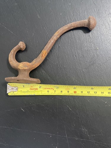 Rusty Rustic Double Hooks Coat Towel Hat & Belt Hallway Door Lot of 4 - Picture 3 of 8