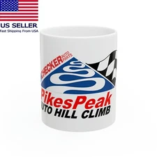 Checker Auto Parts Pikes Peak Auto Hill Climb 11oz 15oz Coffee Tea White Mug