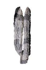 Cejon Black Grey Buffalo Plaid Bubble Infinity Loop Scarf OS