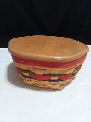 2000 Longaberger 8'' Branch Award Generations Basket with Wood Crafts Lid