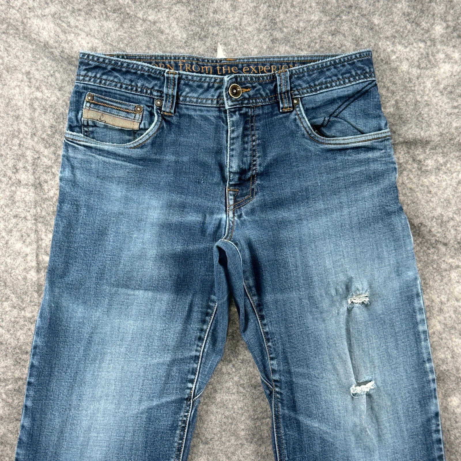 prana straight distressed organic cotton stretch denim pants