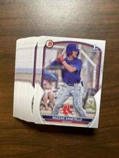 Nazzan Zanetello 2023 Bowman Draft Paper Base 1st (31 Cards) Boston Red Sox