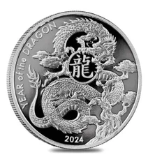 2024 1 oz Asahi Year Of The Dragon .999 Fine Silver Round Bu