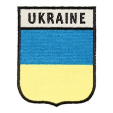Ukraine Flag Shield Patch, European Country Flag Patches