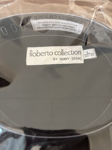 NWT Henry Segal Roberto Collect Shirt Men L 34 - 35 16 - 16.5 Black Wait Staff - Picture 5 of 6