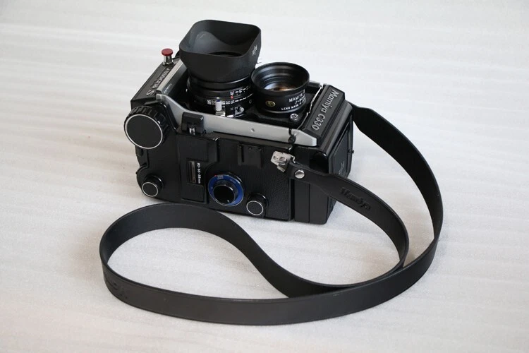 Black Leather Shoulder Neck Strap for Mamiya 645 M645 1000S C220F C330 C330S - Image 4 of 4