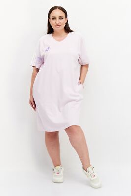 Adidas Women's Always Original Tee Dress, Almost Pink, Plus Size