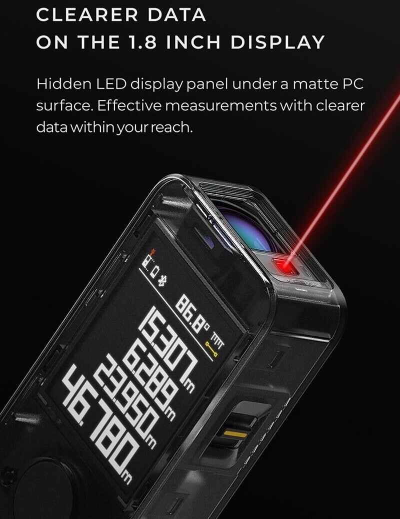 HOTO Laser Distance Meter Digital Tape Measure Area Volume Range Finder