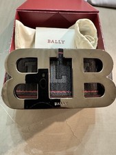 Bally Mirror B Logo Reversible Belt 108/42 Black