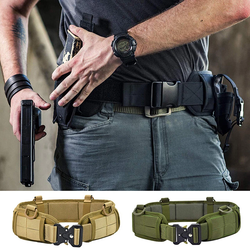 Military Tactical Belt Men Battle Belt Hunting Padded Waist Belt Set  Adjustabl!