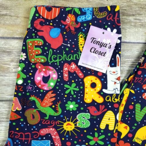 EXTRA PLUS Divertidas Leggings Alfabeto Coloridas ABC Maestro Regalo Mantecoso Suave 16-24 - Imagen 6 de 7