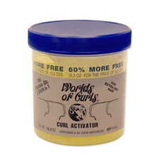 Worlds of Curls For Extra Dry Hair 3 Steps In 1 Curl Wave Activator Gel 16.2 oz