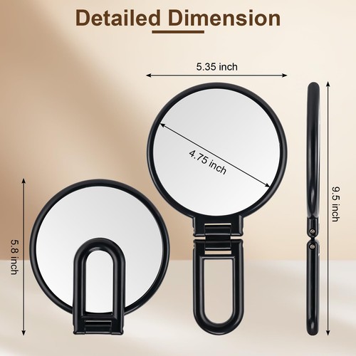 1X/10X Magnifying Handheld Mirror Double Sided Foldable Travel Makeup Mirror ... - Picture 6 of 6