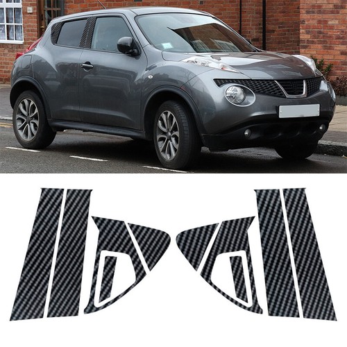 Window Pillar Posts Decal Cover Carbon Fiber Look For Nissan Juke 2011-2017 - Picture 13 of 15