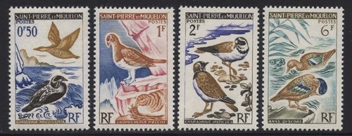 St Pierre & Miquelon 1963 Native Birds Set Sc# 362-65 NH