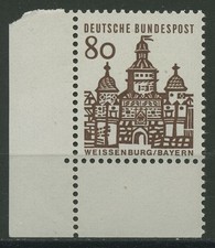 Bund 1964/65 Bauwerke klein, Weissenburg Bayern 461 Ecke 3 postfrisch