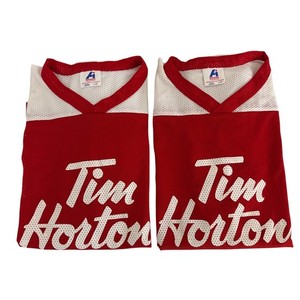 Vintage 90s Athletics International Tim Hortons Timbits Hockey Jersey YouthLarge