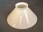 Victorian Slant White Milk Glass 9.75" Hanging Lamp Shade Vintage