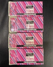 TWEEZERMAN MATCHBOX ITTY BITTY MINI PRINTED NAIL FILES PACK OF 12 - 4 BOXES -NEW