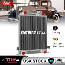 3 Row Radiator Fits 1930 1931 1932 Ford Flathead Engine V8 32 Stock Height Mt At