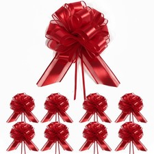 20 PCS Large Pull Bows Gift Wrapping Wedding Baskets Party Presents Red Wrap