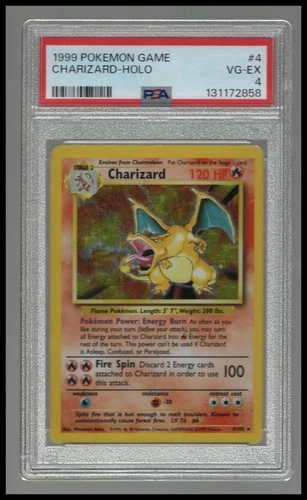 Charizard #4 Holo Rare Pokemon Base Set PSA 4