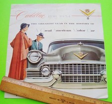 1954 Cadillac Full Line Color Folder Brochure Coupes Convertibles Seventy-five