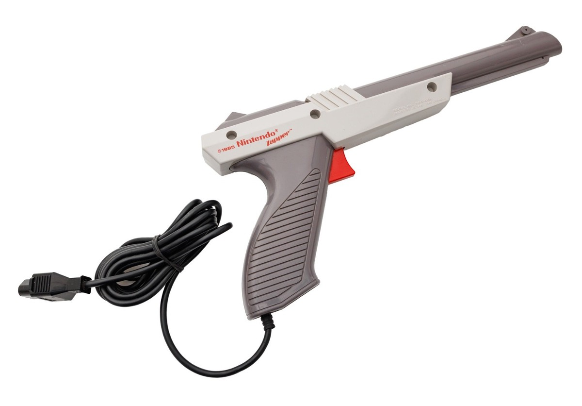 Genuine Nintendo Zapper Light Gun For NES System NES-005 Gray
