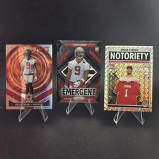 2025 Panini Mosaic Notoriety, Prizm Emergent,& Phoenix Paragon Emeka Egbuka RC