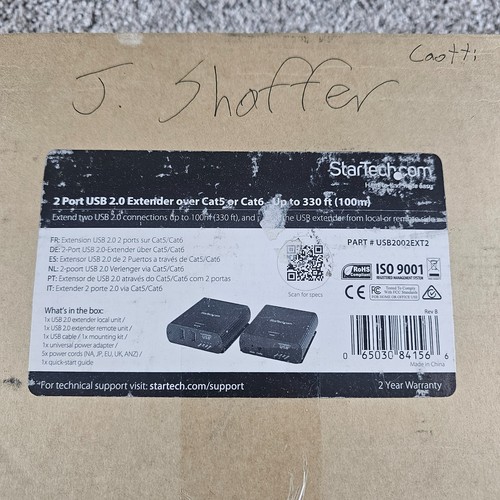 StarTech 2 porty USB 2.0 Extender Cat5/Cat6 330ft 100m Ethernet USB2002EXT2 - Zdjęcie 14 z 14