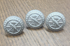 Groupe de 3 boutons d'uniforme allemand TeNo WW2