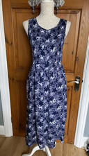 Dress Size UK 10/12 Purple Mix Floral Pattern Unbranded