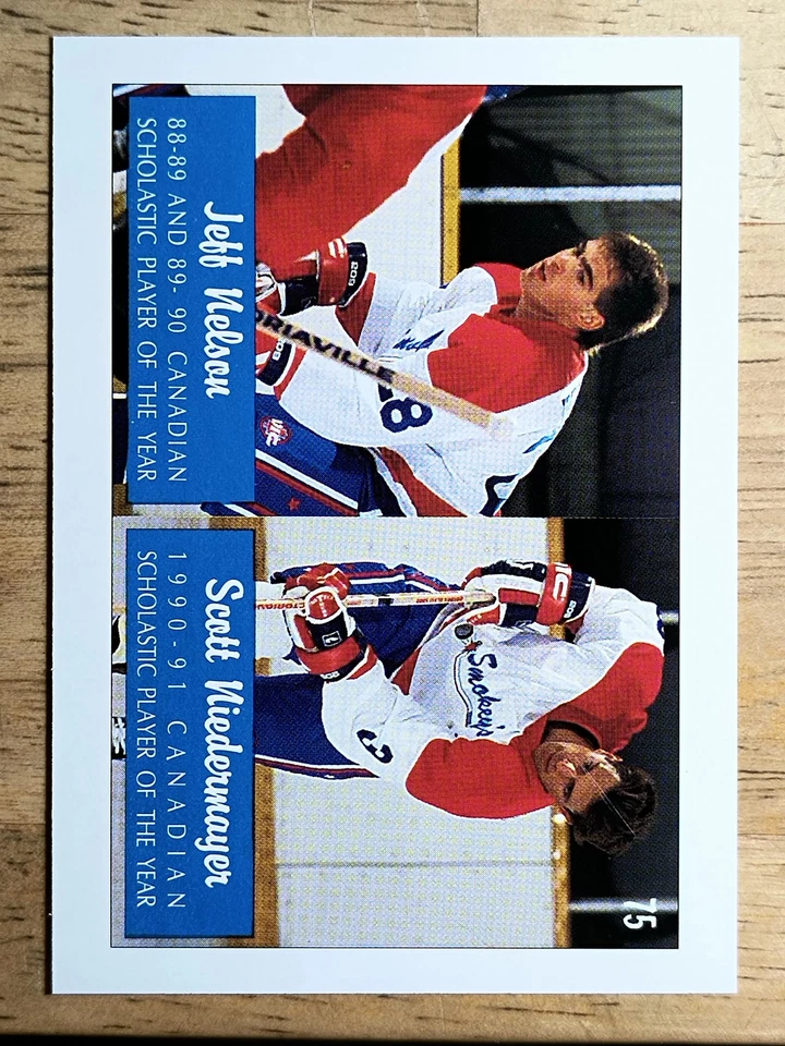 1991 Ultimate Draft #75 Philippe Boucher/Jeff Nelson/Scott Niedermayer AW - Image 2 of 2