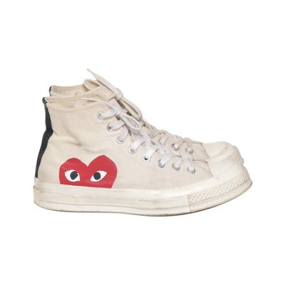 Comme des Garçons PLAY x Converse, Canvas Sneaker, Größe: 40, Weiß, Damen #2Hq