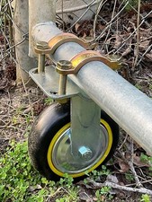 Metal Tube Gate Wheels, 2 Pack, 6 Inch Farm Gate Wheel Support